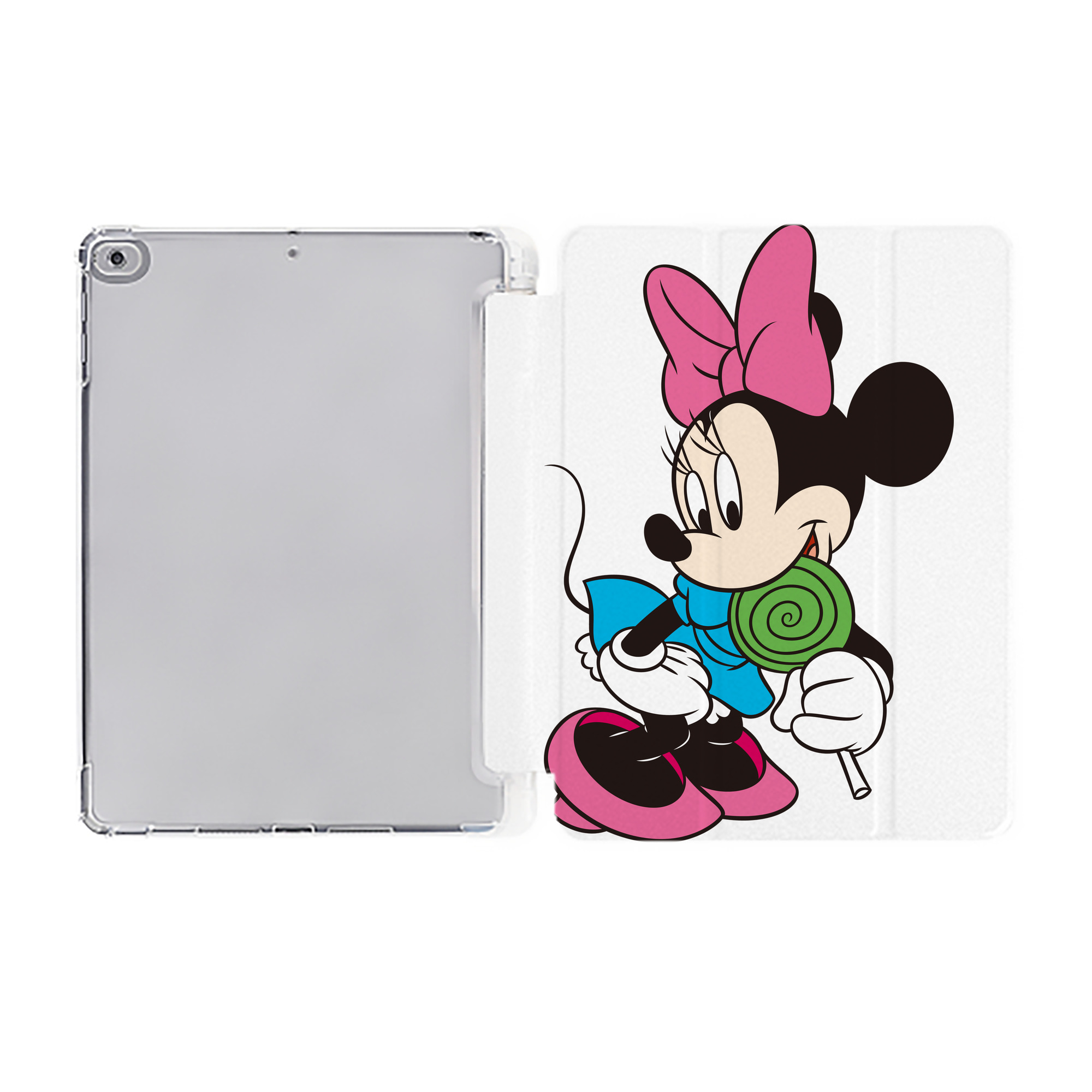（画像用） ミッキーマウス Mickey Mouse IPad ケース ペン収納付き 三つ折りスタンド PUレザー×シリコン 対応機種9.5/10.5/10.9インチ